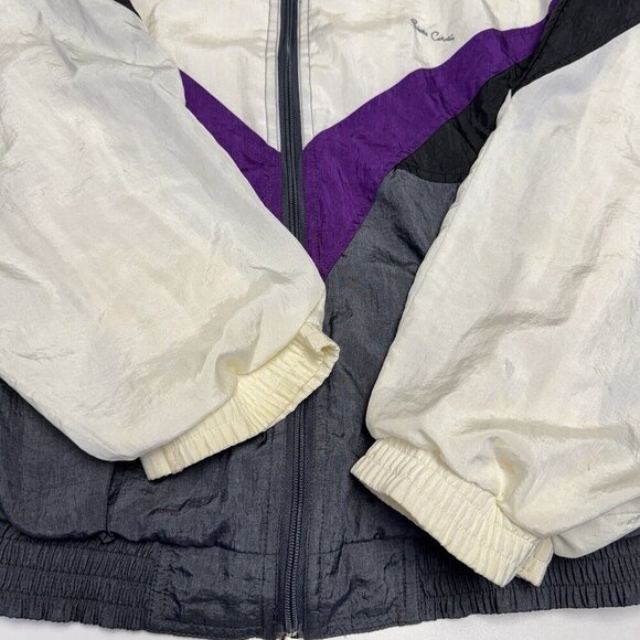 Vintage Pierre Cardin Windbreaker Jacket Mens Medium Full Zip Retro - Picture 8 of 13